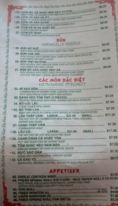 Da Kao Menu 1