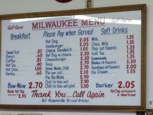 Milwaukee Menu