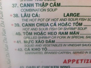 Here's what I ordered from the menu. Mine was the number 40.