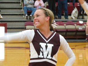 Kelsie Pomerenke loves to cheer on Morningside athletic teams.