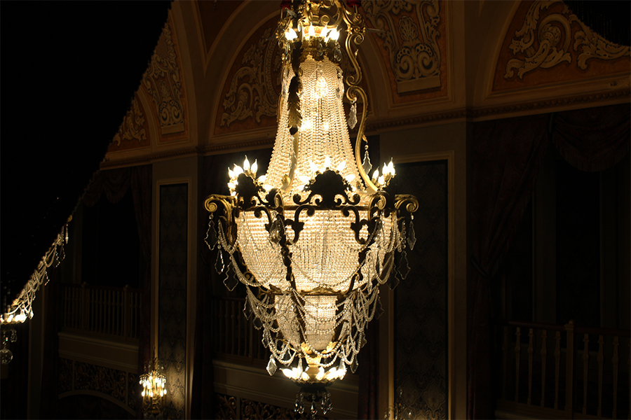 Close up on a chandelier