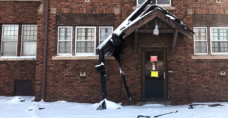 Morningside apartment building destroyed